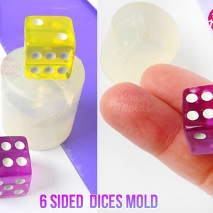 Dungeons and Dragons Gamer Dice / Die Mold Silicone Rubber D4, D6