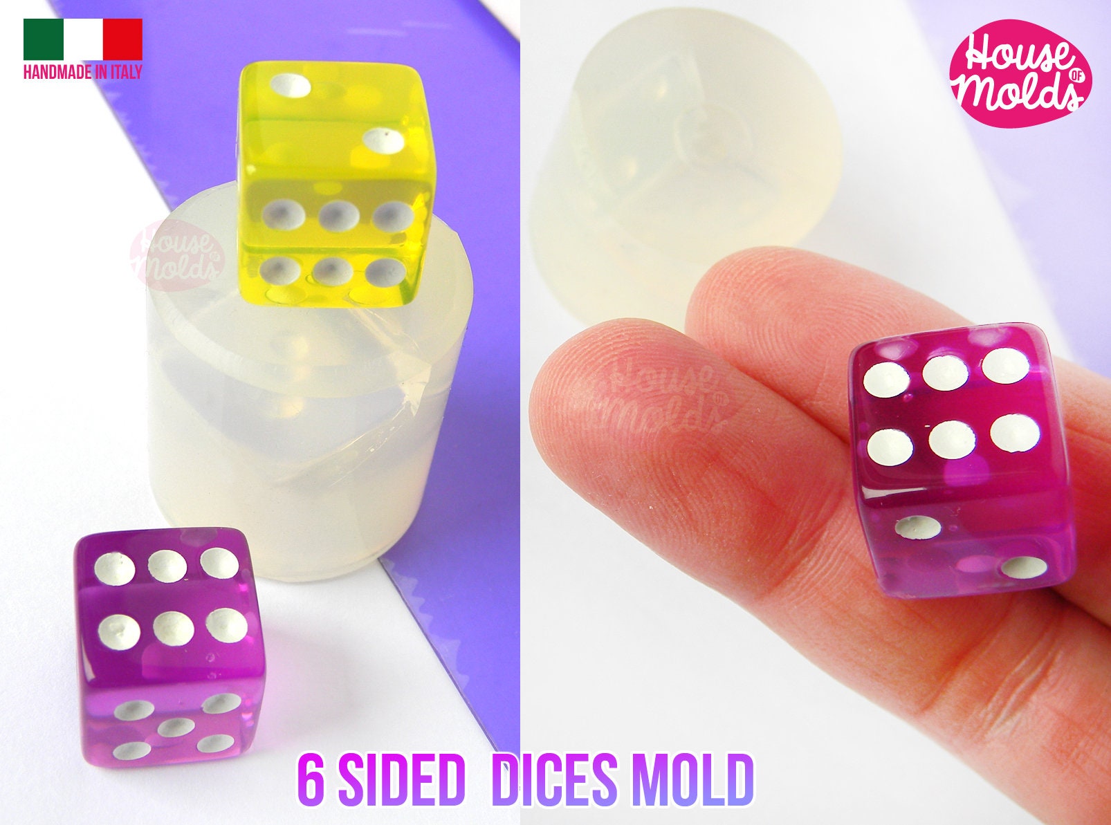 Moule à Dés En Silicone CZYY – 7 Dés Polyédriques Pour D&D, Jeux De Rôle Et Création De Dés