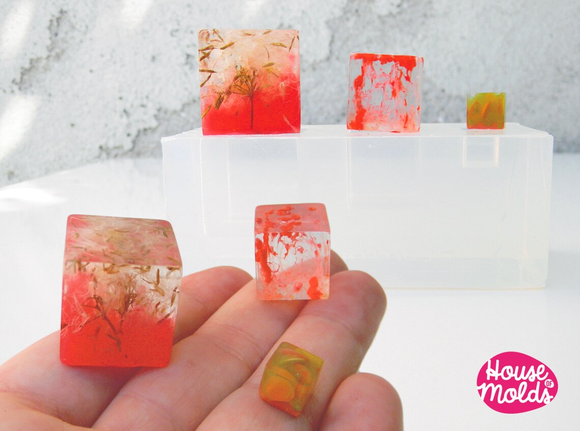Multi Cubes Clear Mold mold for 3 Size Resin Cubeshouse OF Etsy