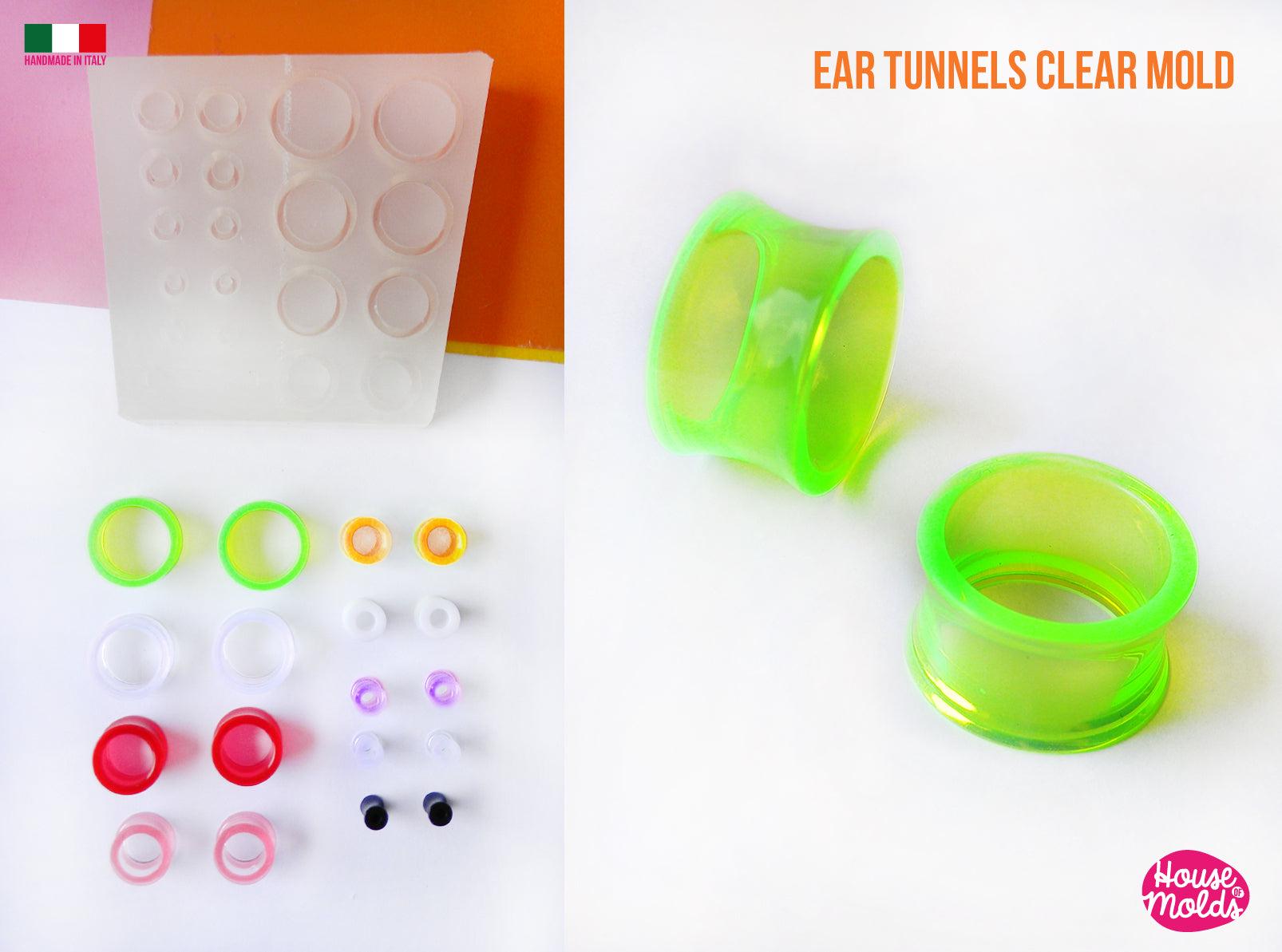 COPPIA - SPESSE SPESSE PER TUNNEL AURICOLARI IN SILICONE VERDE - Foto 7