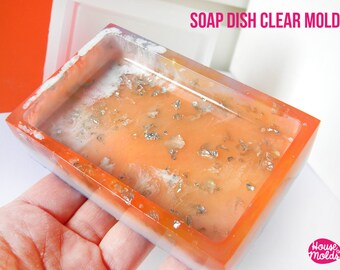 Rectangular Soap Dish Clear Silicone Mold – Jesmonite, Resin