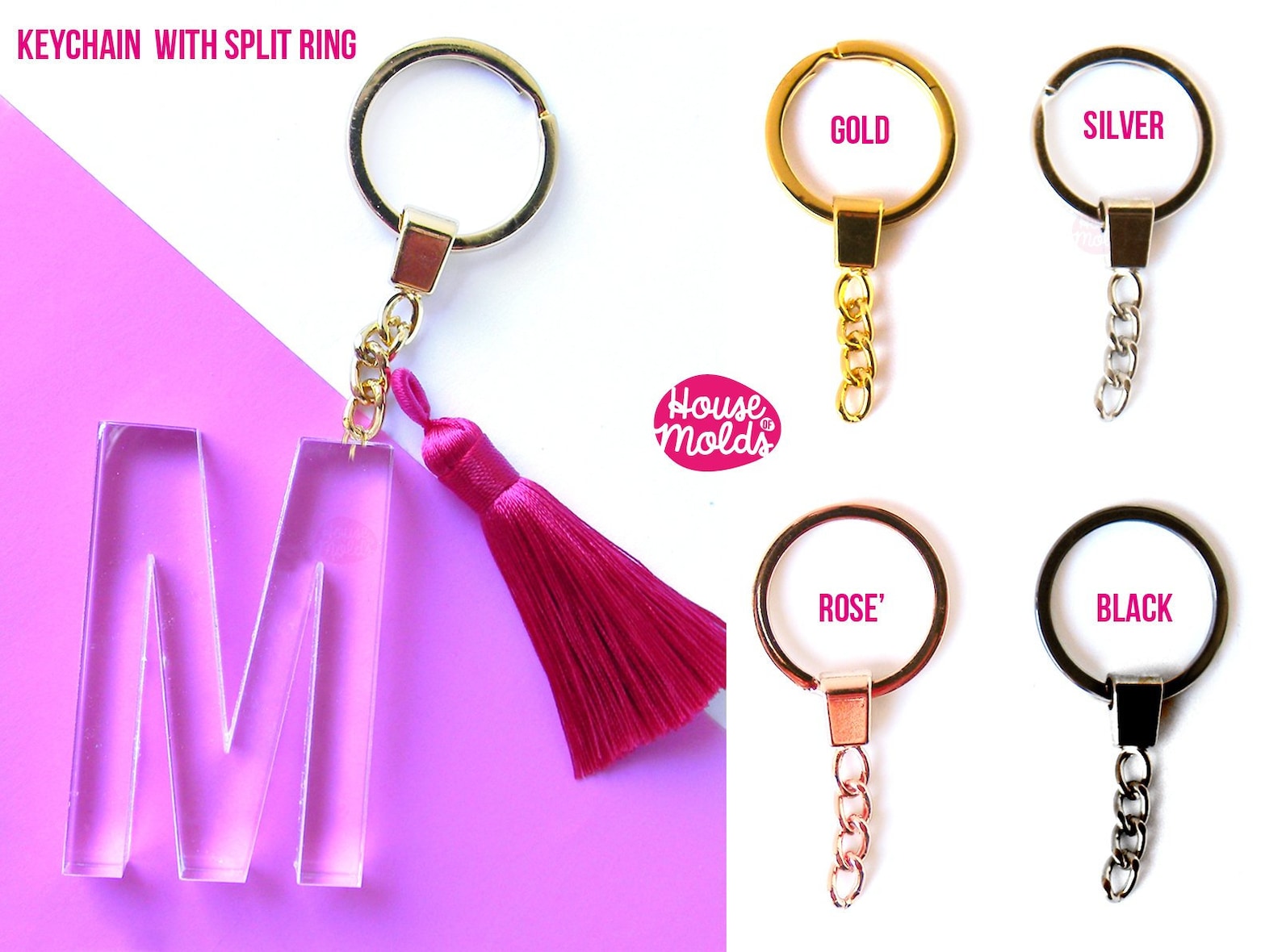 Keychains Supplies 4 Colours to Choose Keychain Making With - Etsy