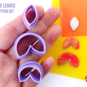 Dangle Leaves Clay Cutters Set Of 3  - Biobased Pla - Clean Cut Edges -House Of Molds