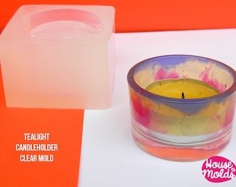 Clear Silicone Tea Light Holder Mold – Resin & Jesmonite Casting
