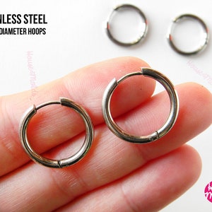 21 mm Hoops Earrings blanks  - stainless steel - hypoallergenic high  quality