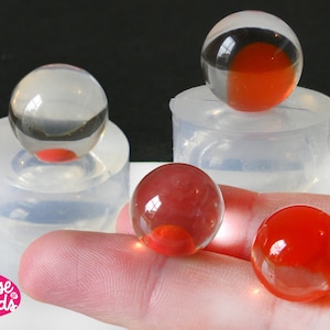 2 Kugeln klare Formen, Formen für 15 mm 2 Harz Kugeln-Kugeln Formen, um Anhänger oder Ohrringe zu machen