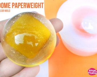 Dome Paperweight Mold – Clear Silicone, Resin & Jesmonite