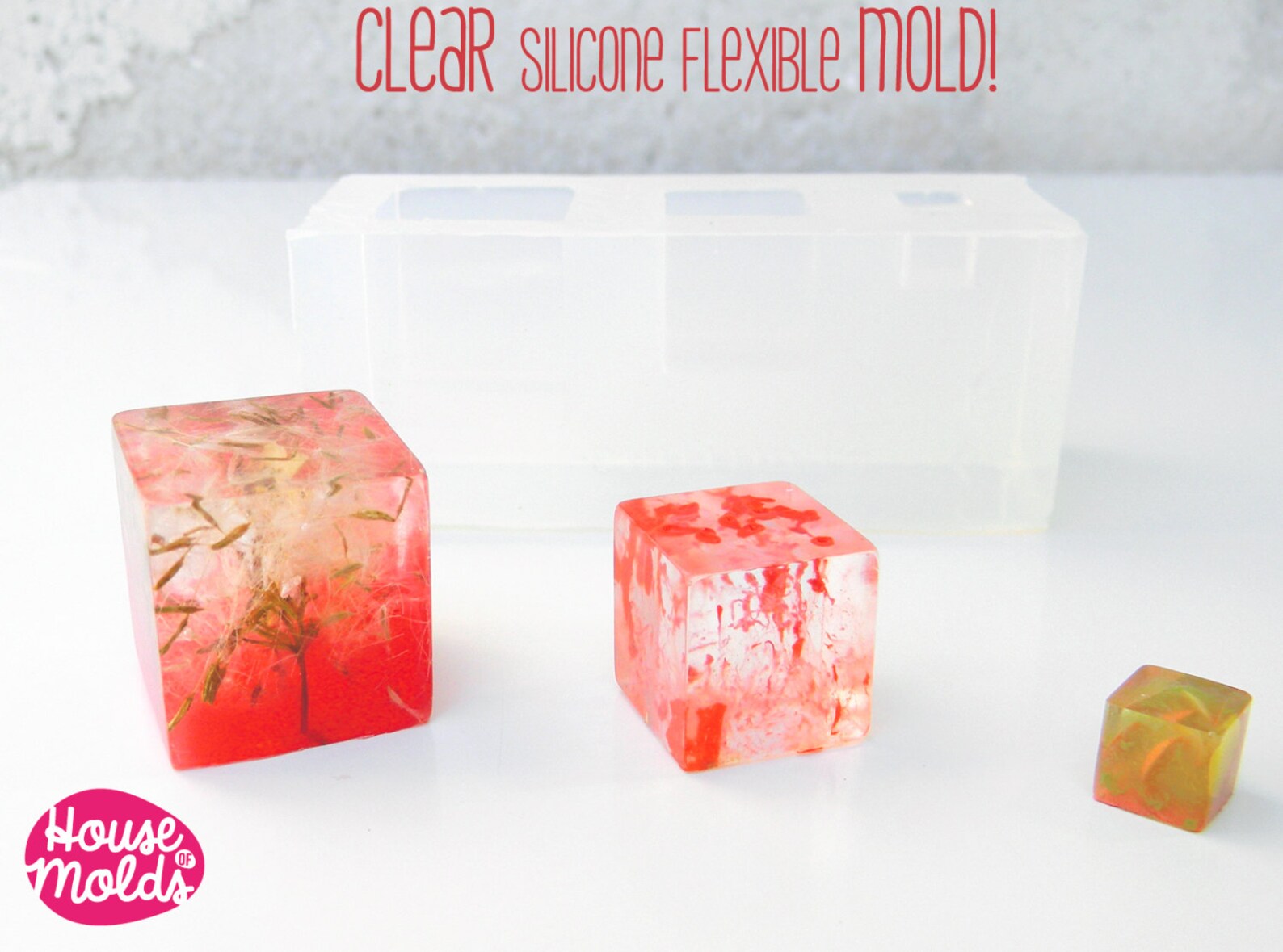 Multi Cubes Clear Mold mold for 3 Size Resin Cubeshouse OF Etsy