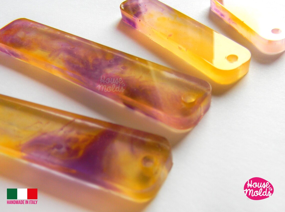 6 Rounded Rectangles Set Premade Holes on Top Clear Flexible Etsy