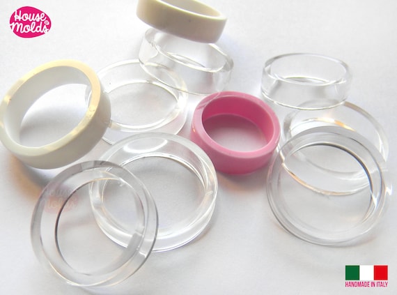 Band Rings 10 Sizes Clear Mold mold for Multisize Band Rings 6 Mm Tall From Usa Size 5 to 11 super Glossy Resin Creations Etsy