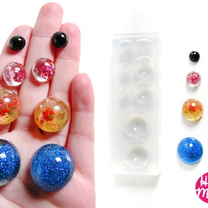 Multisize Cabochons Clear Mold ,4 sizes Cabochons Clear Mold for resin earrings,  necklaces or ring decorations