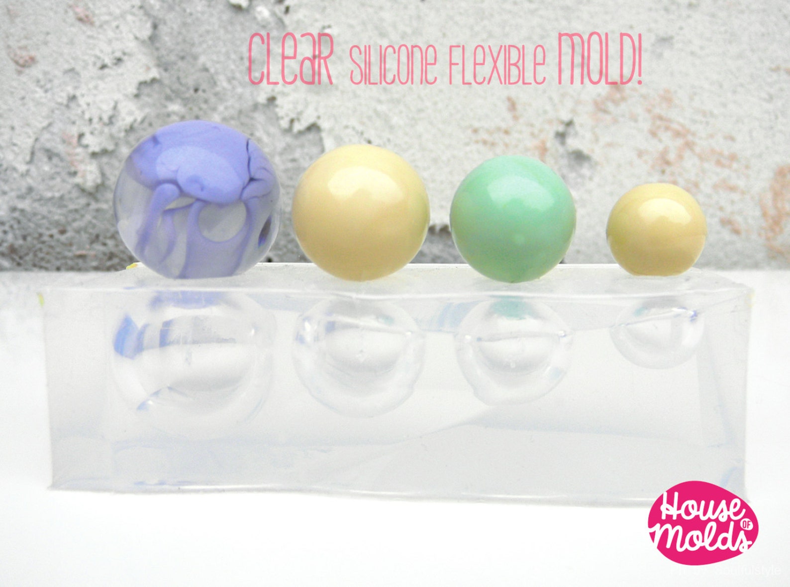 Multi Sphere Clear Mold mold for 4 Size Resin Balls house of Etsy