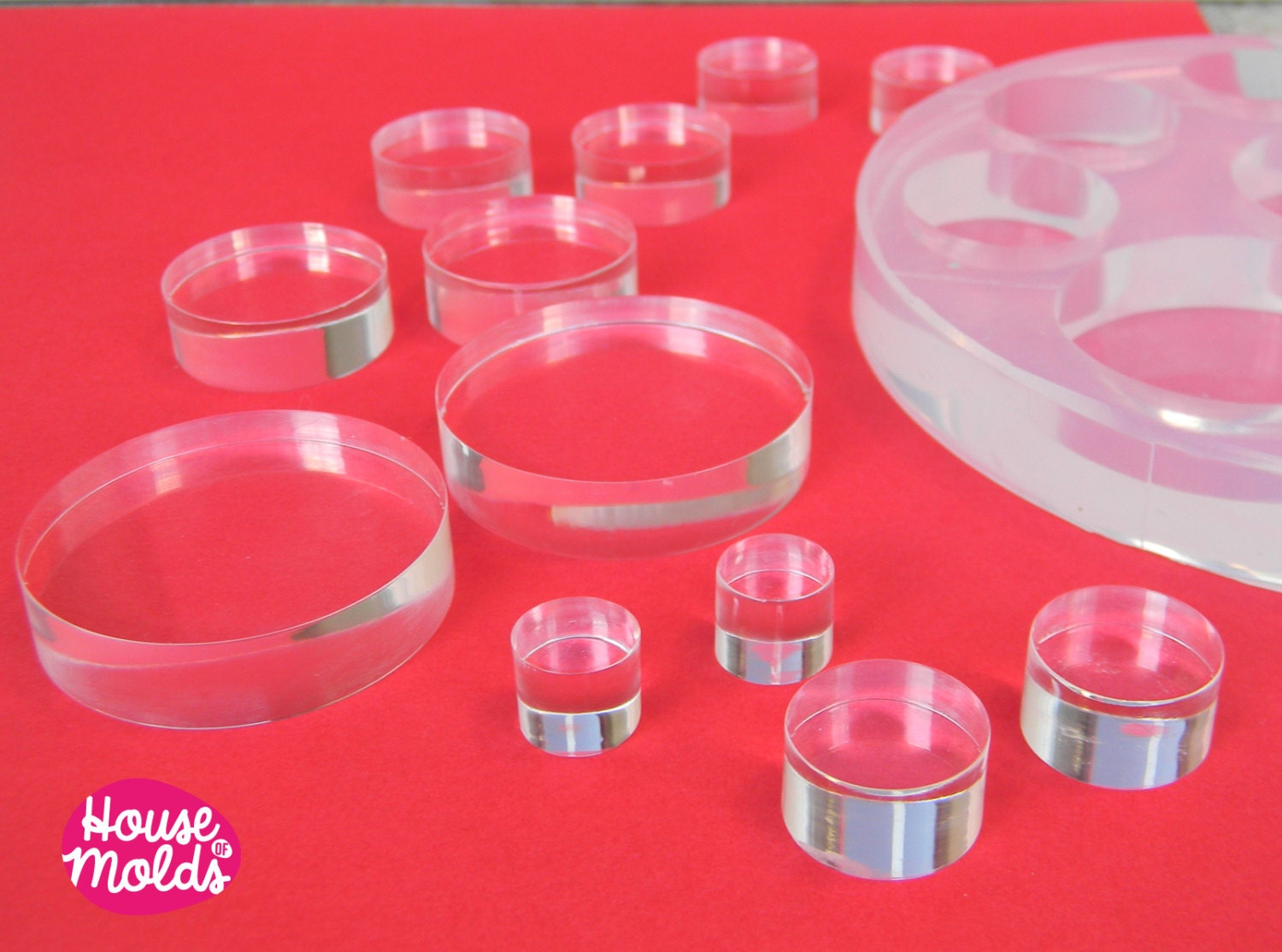 Huge Clear silicone ring mold,15pc, See description.