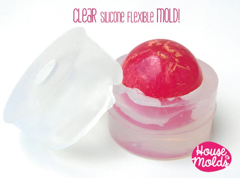 Clear Mold for Sphere 3 cm diameter ,Mold for resin Ball-house of molds clear mold image 1