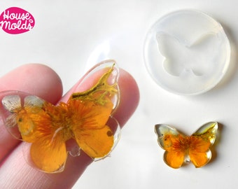 Butterfly Clear Mold 30 mm x 22 mm , transparent Mold to make resin earrings or pendants-very shiny surface easy to use