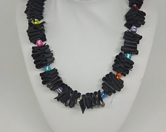 Upcycled inner bike tube Necklace