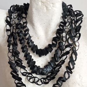 Long bike tube necklace