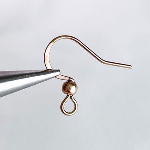 rose gold toned ear wires french ear hooks stainless steel fish hook earring wires bulk earring supplies x 20 pcs