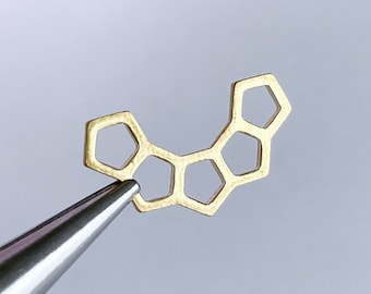 Brass Honeycomb Connector Charm: Geometric Jewelry Supply (10 pcs)