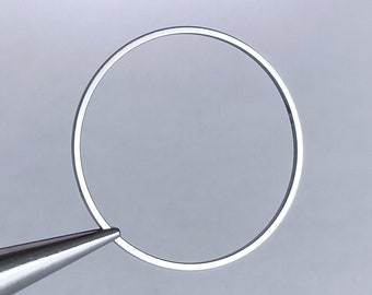 Stainless Steel Ring Hoop Charms: 30mm Silver Connectors (6 pcs)