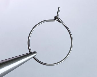 CUSTOM LISTING für GRACE Edelstahl Ohrring Reifen hypoallergen Ohrhaken 23mm Silber Kreis Verschluss für Ohrlöcher, x 40 Stk