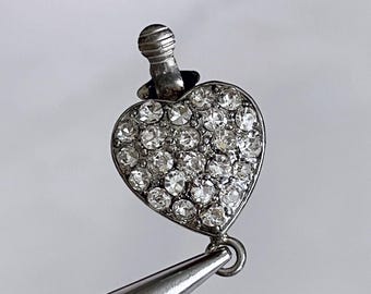 Rhinestone Heart Clasp: Silver-Toned Necklace Closure