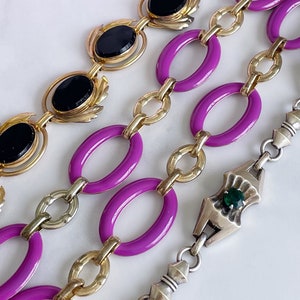 vintage chain lot specialty link jewelry chains vintage necklace bracelet destash for upcycling repurposing