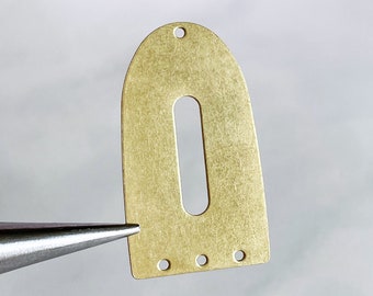 brass arch hoop triangle brass charm hanger brass pendant jewelry connector dangle earring supplies, x 2 pcs