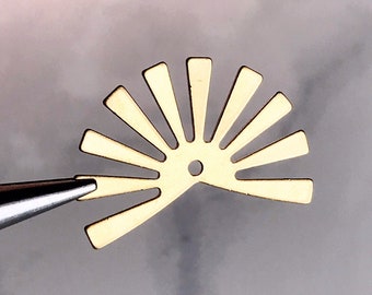 Messing Sunburst Charms, himmlische Schmuck Verbinder (6 Stück)