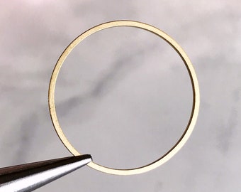 Brass Circle Charm: 25mm Gold Ring Connector Links (10 Pcs)