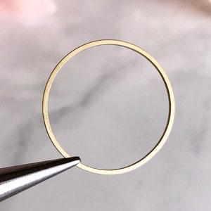 brass ring brass circle 25mm jewelry finding earring hoop charm connector links gold ring, 10 pcs