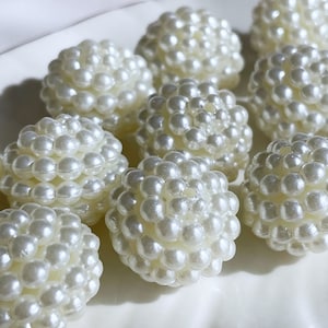 huge faux pearl beads 20mm large resin pearl beads baroque pearls kawaii decoden jewelry supplies, x 6 pcs
