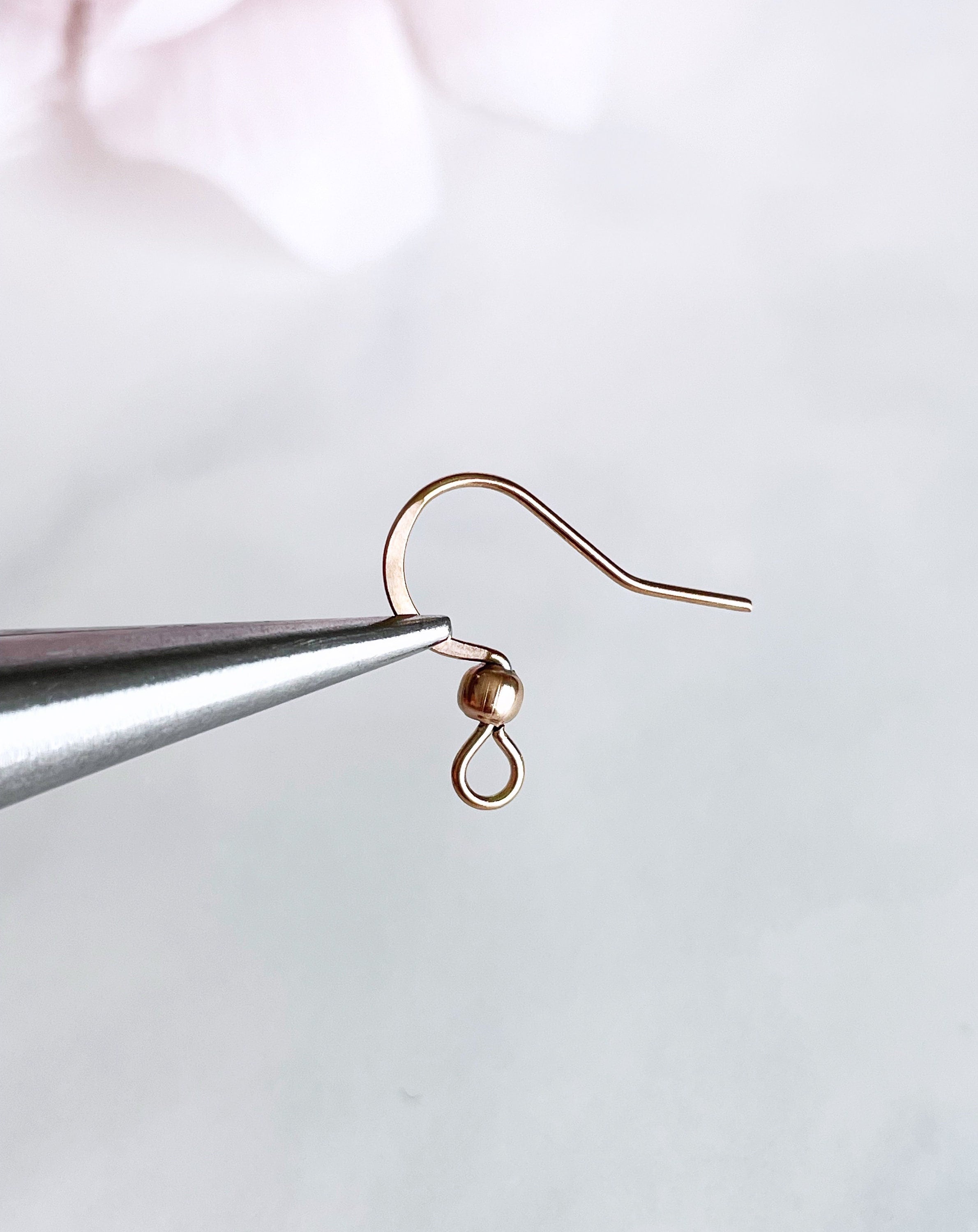 Rose Gold Toned Ear Wires French Ear Hooks Stainless Steel Fish Hook  Earring Wires Bulk Earring Supplies X 20 Pcs 