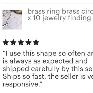 large brass ring brass circle 30mm jewelry finding earring hoop charm connector links gold ring, 10 pcs image 5