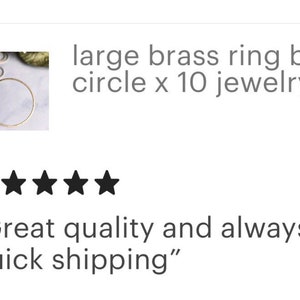 large brass ring brass circle 30mm jewelry finding earring hoop charm connector links gold ring, 10 pcs image 6