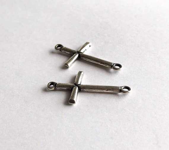 Connector Link Flower Silver Plated 10pcs.