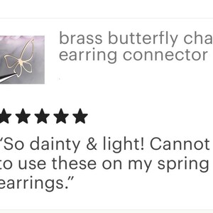May include: Gold butterfly charm earring connector. "So dainty & light! Cannot wait to use these on my spring earrings."