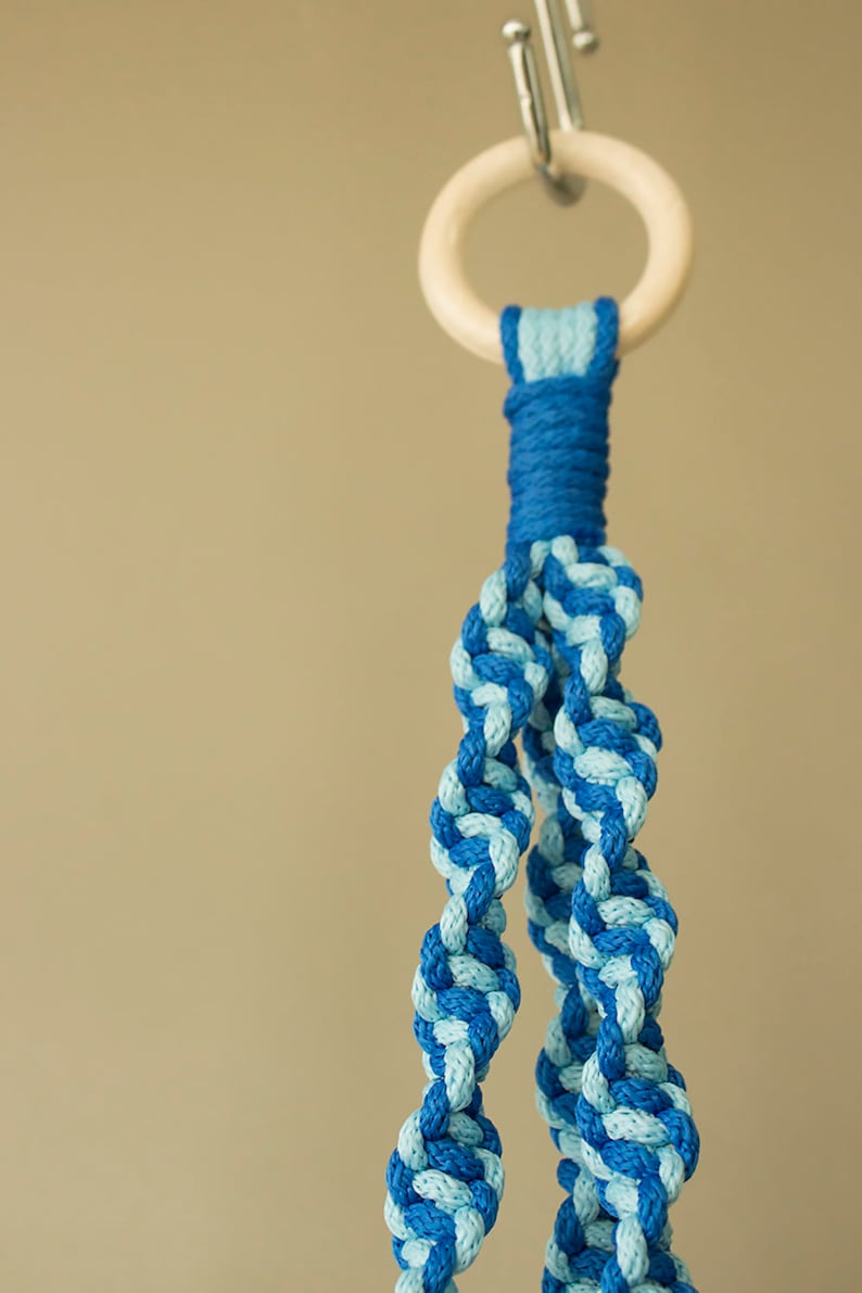 Hanging Planter With Spiral Knots for Small or Medium Pot Etsy