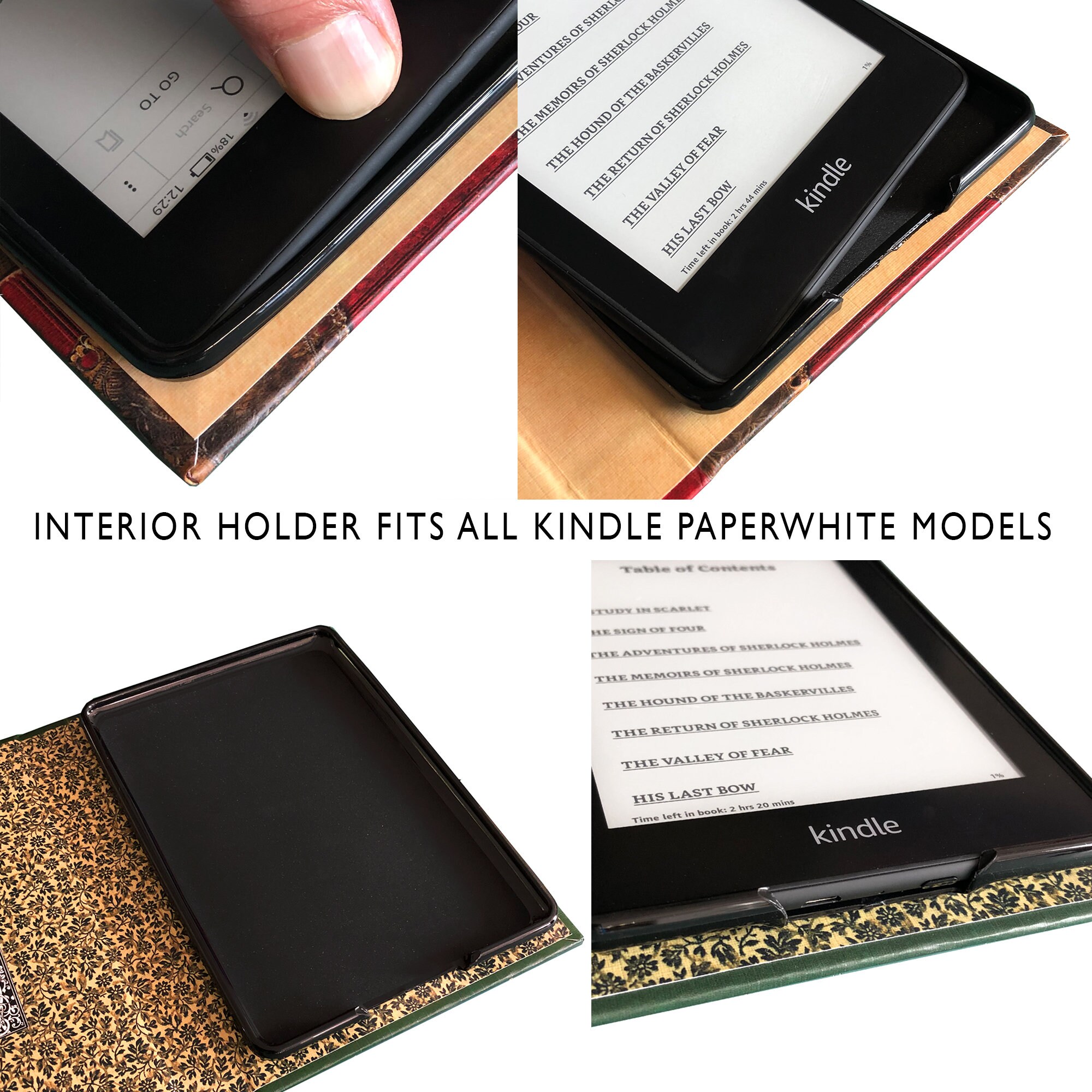 Personalised Kindle Paperwhite Case with Classic Book Cover Etsy