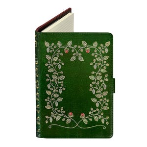 Book-Look A5 Lined Notebook with Refillable Paper. Personalisation and Various Classic Book Cover Designs.