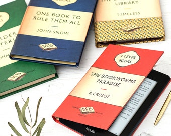 Personalised Universal Kindle Paperwhite Case Book Cover. Also fits Kindle, Kobo, Nook and more. A great gift for classic book lovers.