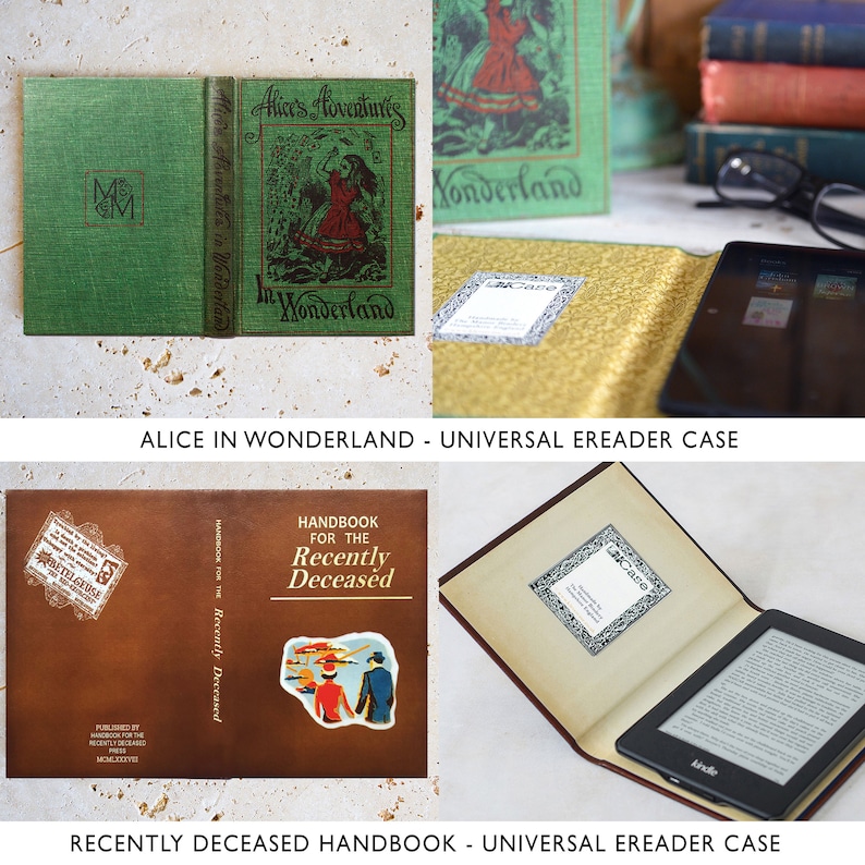 KleverCase Funda universal para Kindle y eReader o tableta con varios diseños icónicos de portadas de libros de tapa dura. imagen 9