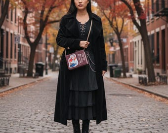 Book Look Crossbody Shoulder Bag Handbag Purse with Recently Deceased Handbook Book Cover