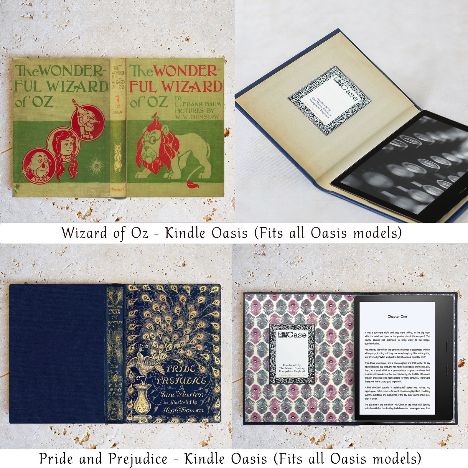 Kindle Oasis Case With Foldback Book Cover by Klevercase Etsy