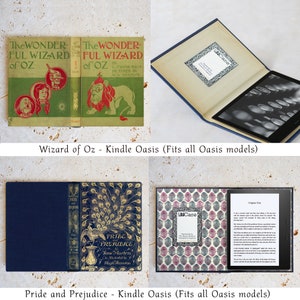KleverCase Kindle Oasis Hülle mit verschiedenen, kultigen Buchhüllen Designs. Bild 5
