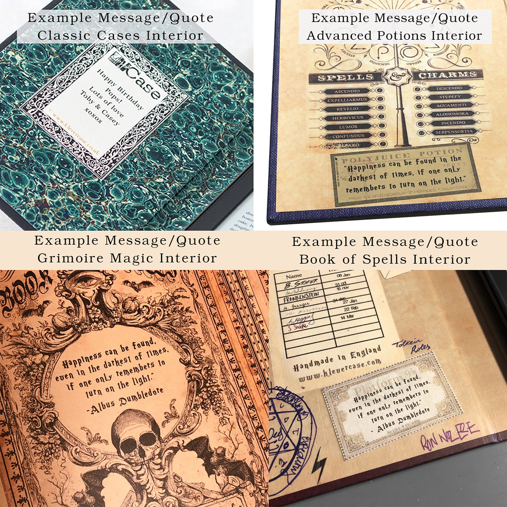 Funda KleverCase Kindle Oasis con portadas de libros de hechizos temáticos  de Potter y Magic. -  México