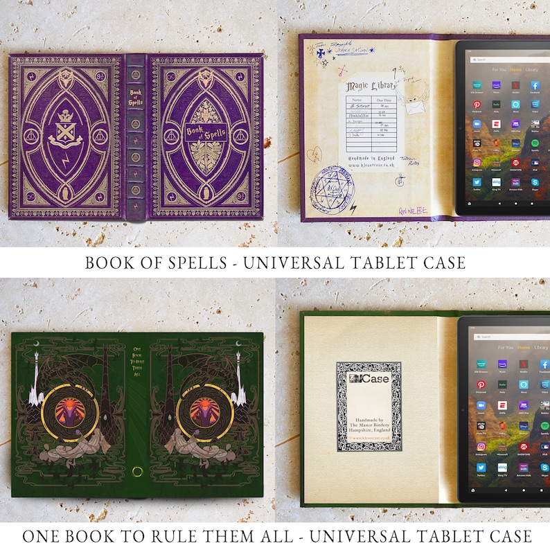Fundas tipo libro de tapa dura para tabletas Kindle Fire y Universal de 7 y 8 pulgadas imagen 6