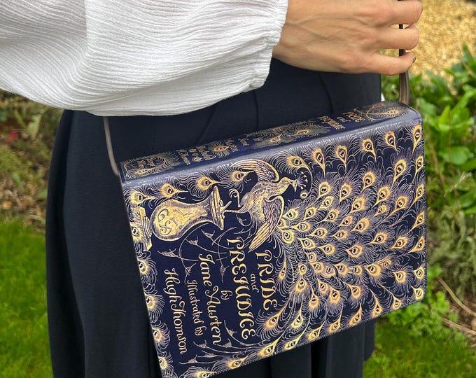 Book Look Crossbody Shoulder Bag Handbag Purse with vintage Jane Austen Pride and Prejudice Book Cover