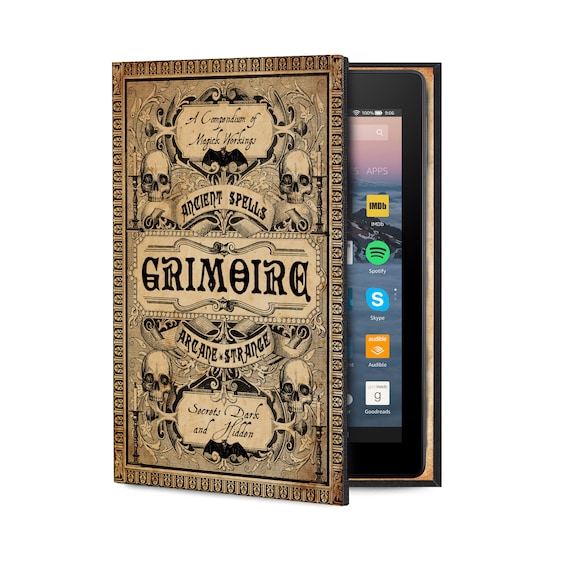 Kindle Case With Grimoire Magic Spells Cover 