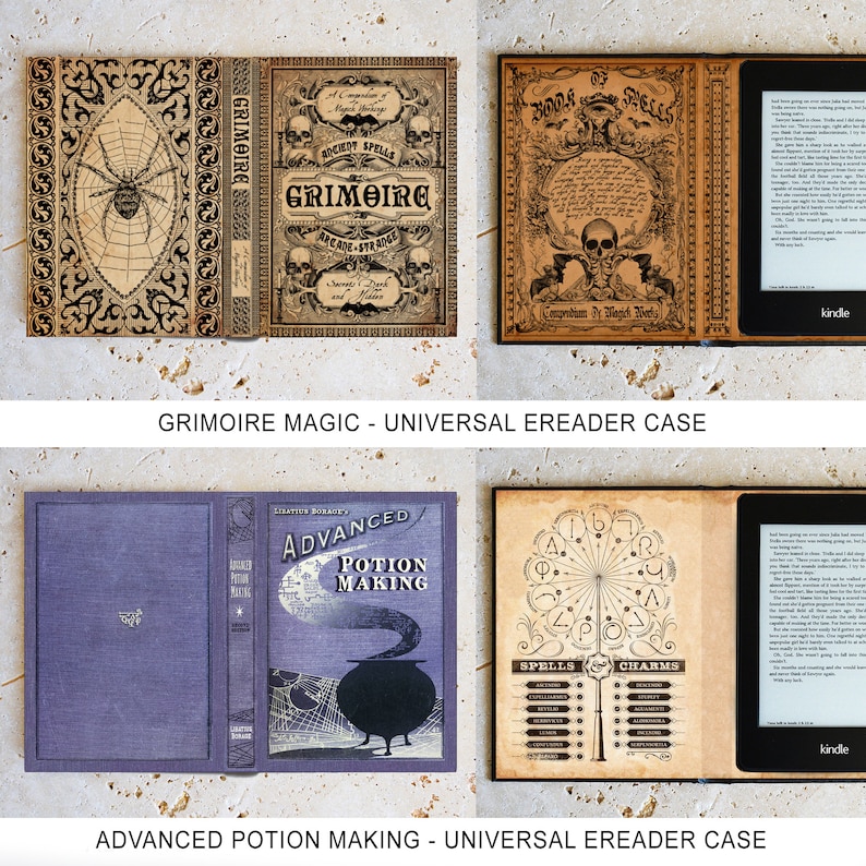 KleverCase Funda universal para Kindle y eReader o tableta con varios diseños icónicos de portadas de libros de tapa dura. imagen 2